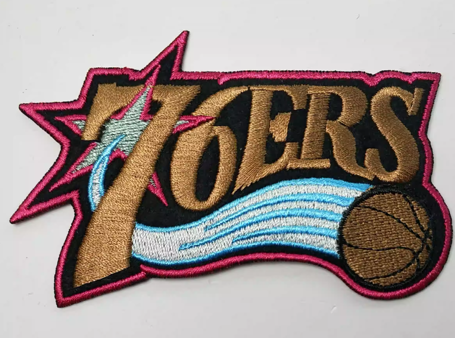 Philadelphia 76ers Logo Iron on Patch 10.1cmx6.2cm